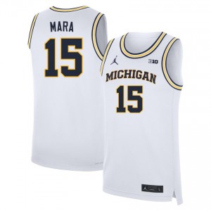 Mens Aday Mara White Michigan Wolverines #15 College Basketball Player Jerseys 476747-529