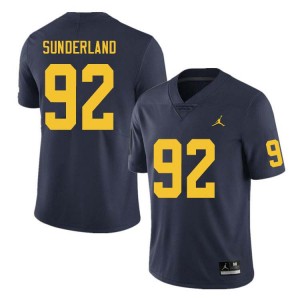 Men's Beckham Sunderland Navy Michigan Wolverines #92 College Football 2025-26 Jerseys 598585-216
