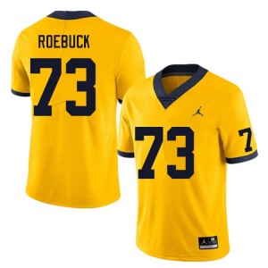 Men Ben Roebuck Yellow Michigan Wolverines #73 College Football 2025-26 Jerseys 933188-533