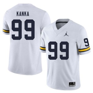 Men's Bobby Kanka White Michigan Wolverines #99 College Football NCAA Jersey 571442-490