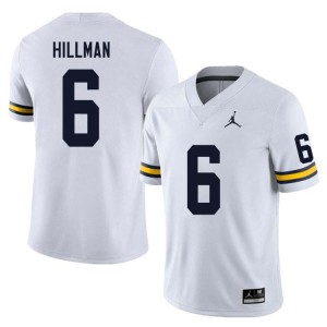 Men's Brandyn Hillman White Michigan Wolverines #6 College Football 2025-26 Jerseys 832105-399