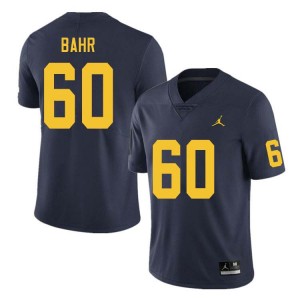 Men's Brooks Bahr Navy Michigan Wolverines #60 College Football Player Jerseys 480572-825