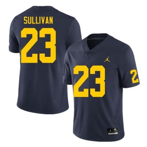 Mens Cole Sullivan Navy Michigan Wolverines #23 College Football Stitched Jersey 828413-206