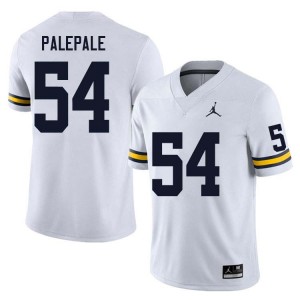 Mens Deyvid Palepale White Michigan Wolverines #54 College Football 2025-26 Jerseys 810234-164