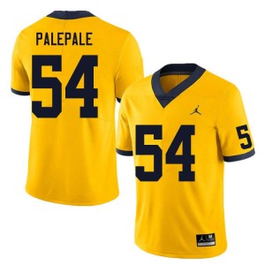 Men Deyvid Palepale Yellow Michigan Wolverines #54 College Football 2025 Jersey 331103-952