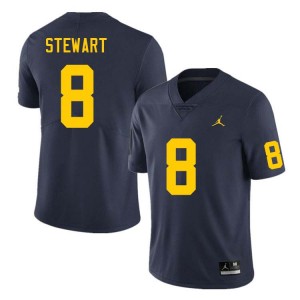 Mens I'Marion Stewart Navy Michigan Wolverines #8 College Football Game Jerseys 139476-199