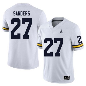 Men Jayden Sanders White Michigan Wolverines #27 College Football 2025 Jerseys 760706-686
