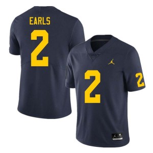 Mens Shamari Earls Navy Michigan Wolverines #2 College Football 2025-26 Jerseys 373477-520