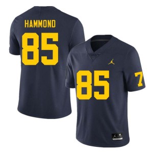 Men's Ted Hammond Navy Michigan Wolverines #85 College Football Embroidery Jersey 982419-500