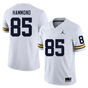 Mens Ted Hammond White Michigan Wolverines #85 College Football Game Jersey 160237-392