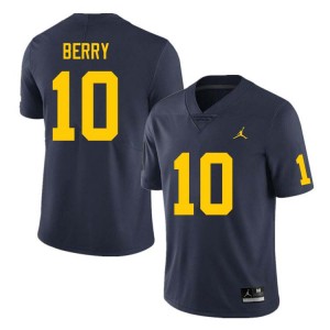 Mens Zeke Berry Navy Michigan Wolverines #10 College Football 2025 Jerseys 290663-917