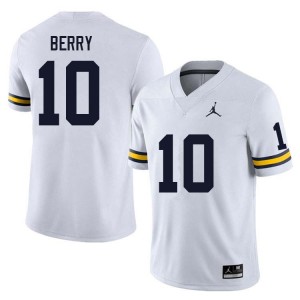 Men's Zeke Berry White Michigan Wolverines #10 College Football 2025-26 Jersey 125962-393