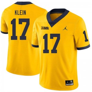 Men Marlin Klein Yellow Michigan Wolverines #17 College Football 2025-26 Jerseys 140414-136