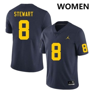 Womens I'Marion Stewart Navy Michigan Wolverines #8 College Football Limited Jersey 765356-489