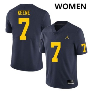 Women's Mikey Keene Navy Michigan Wolverines #7 College Football Replica Jersey 493878-614