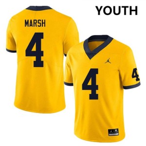 Youth Andrew Marsh Yellow Michigan Wolverines #4 College Football Limited Jersey 910876-517
