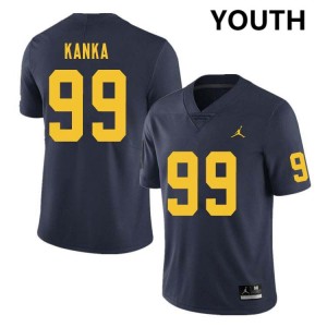 Youth Bobby Kanka Navy Michigan Wolverines #99 College Football Game Jersey 691175-488