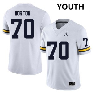 Youth Brady Norton White Michigan Wolverines #70 College Football NCAA Jerseys 885844-838