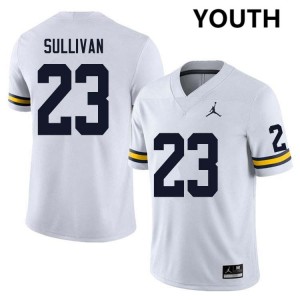 Youth Cole Sullivan White Michigan Wolverines #23 College Football Limited Jerseys 133314-761
