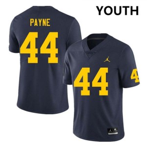 Youth Damon Payne Navy Michigan Wolverines #44 College Football 2025-26 Jersey 365032-733