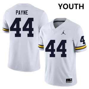 Youth Damon Payne White Michigan Wolverines #44 College Football Replica Jersey 819947-992