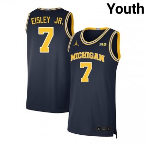 Youth Howard Eisley Jr. Navy Michigan Wolverines #7 College Basketball Limited Jerseys 652523-914