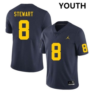 Youth I'Marion Stewart Navy Michigan Wolverines #8 College Football Embroidery Jerseys 550296-684