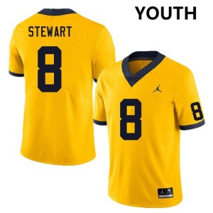 Youth I'Marion Stewart Yellow Michigan Wolverines #8 College Football Game Jersey 339373-966
