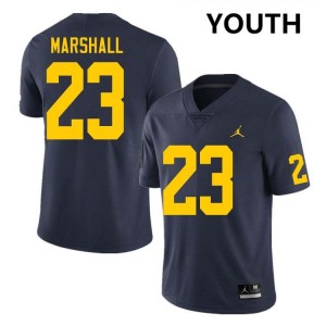 Youth Jordan Marshall Navy Michigan Wolverines #23 College Football Player Jerseys 504158-543