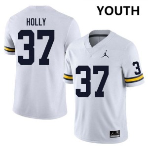 Youth Julius Holly White Michigan Wolverines #37 College Football Stitched Jerseys 749730-910