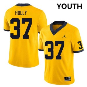 Youth Julius Holly Yellow Michigan Wolverines #37 College Football 2025 Jerseys 279618-870