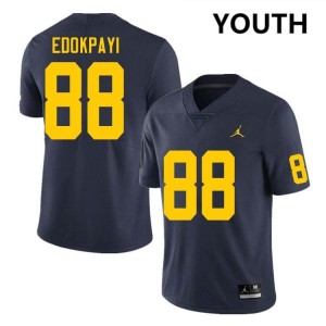 Youth Lugard Edokpayi Navy Michigan Wolverines #88 College Football Stitched Jerseys 949555-897