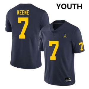 Youth Mikey Keene Navy Michigan Wolverines #7 College Football Player Jerseys 155594-357