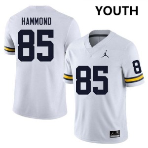 Youth Ted Hammond White Michigan Wolverines #85 College Football Replica Jersey 770997-185