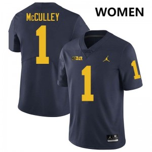 Youth Donaven McCulley Navy Michigan Wolverines #1 College Football 2025-26 Jersey 465332-778