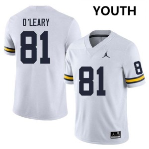 Youth Peyton O'Leary White Michigan Wolverines #81 College Football Limited Jersey 668462-645